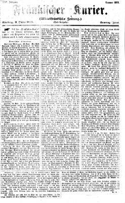 Fränkischer Kurier Samstag 3. Oktober 1857