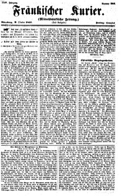 Fränkischer Kurier Freitag 9. Oktober 1857