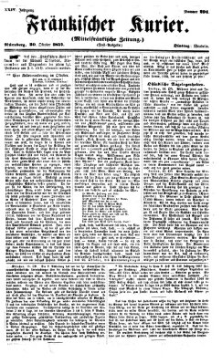 Fränkischer Kurier Dienstag 20. Oktober 1857