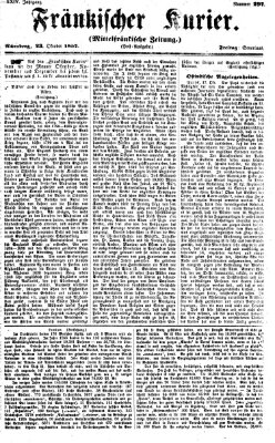 Fränkischer Kurier Freitag 23. Oktober 1857