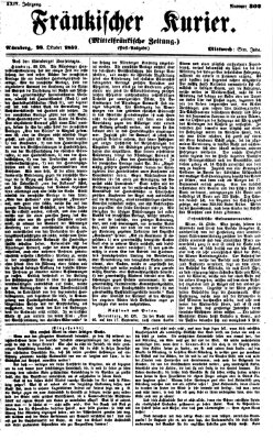 Fränkischer Kurier Mittwoch 28. Oktober 1857