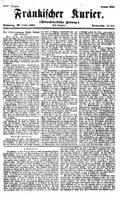 Fränkischer Kurier Donnerstag 29. Oktober 1857