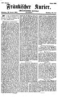 Fränkischer Kurier Samstag 21. November 1857