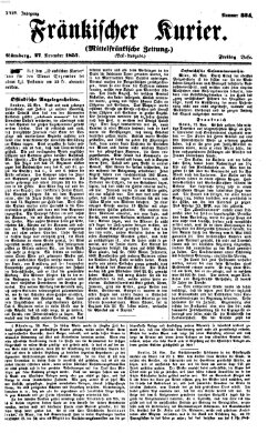 Fränkischer Kurier Freitag 27. November 1857