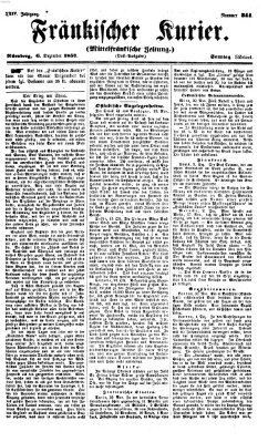 Fränkischer Kurier Sonntag 6. Dezember 1857