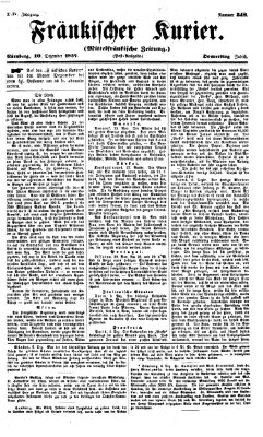 Fränkischer Kurier Donnerstag 10. Dezember 1857