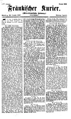 Fränkischer Kurier Dienstag 15. Dezember 1857