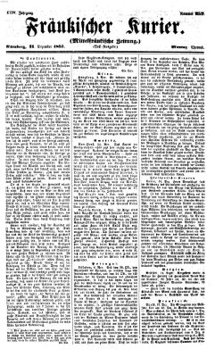 Fränkischer Kurier Montag 21. Dezember 1857