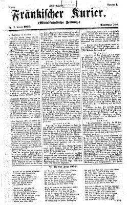 Fränkischer Kurier Samstag 1. Januar 1859