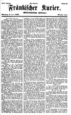 Fränkischer Kurier Montag 3. Januar 1859