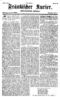 Fränkischer Kurier Sonntag 9. Januar 1859