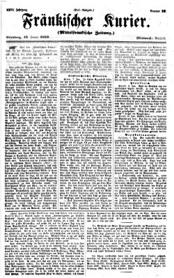 Fränkischer Kurier Mittwoch 12. Januar 1859