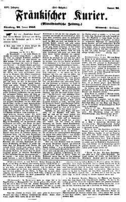 Fränkischer Kurier Mittwoch 26. Januar 1859