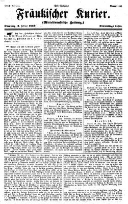 Fränkischer Kurier Donnerstag 3. Februar 1859