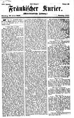 Fränkischer Kurier Samstag 12. Februar 1859