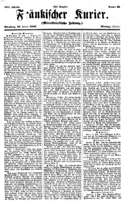 Fränkischer Kurier Montag 14. Februar 1859