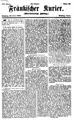 Fränkischer Kurier Samstag 19. Februar 1859