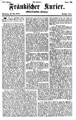 Fränkischer Kurier Freitag 11. März 1859