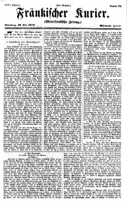 Fränkischer Kurier Mittwoch 16. März 1859