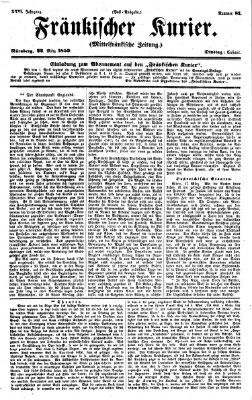 Fränkischer Kurier Dienstag 22. März 1859