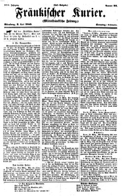 Fränkischer Kurier Sonntag 3. April 1859