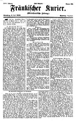 Fränkischer Kurier Samstag 9. April 1859