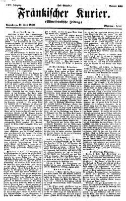 Fränkischer Kurier Montag 11. April 1859