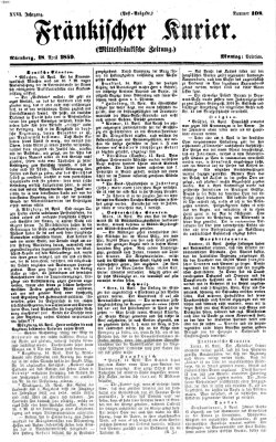 Fränkischer Kurier Monday 18. April 1859