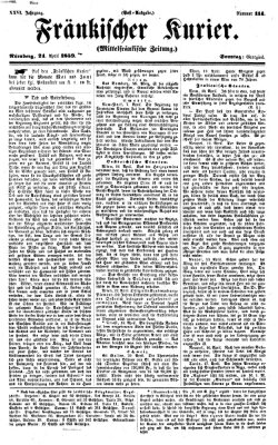 Fränkischer Kurier Sonntag 24. April 1859