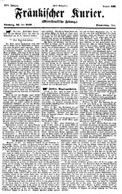 Fränkischer Kurier Donnerstag 26. Mai 1859