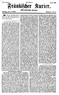 Fränkischer Kurier Sonntag 31. Juli 1859