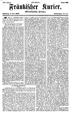 Fränkischer Kurier Donnerstag 4. August 1859