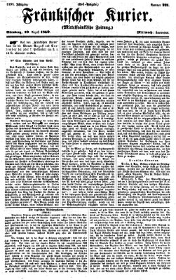 Fränkischer Kurier Mittwoch 10. August 1859