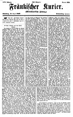 Fränkischer Kurier Donnerstag 11. August 1859