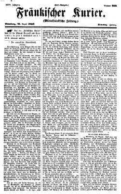 Fränkischer Kurier Sonntag 21. August 1859