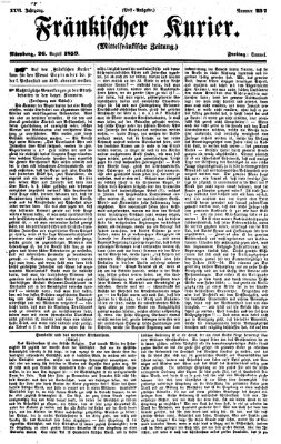 Fränkischer Kurier Freitag 26. August 1859