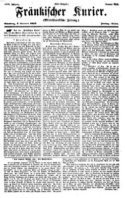 Fränkischer Kurier Freitag 2. September 1859