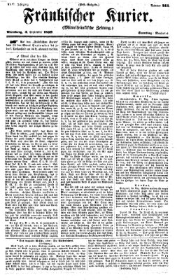 Fränkischer Kurier Samstag 3. September 1859