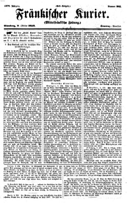 Fränkischer Kurier Sonntag 9. Oktober 1859