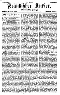 Fränkischer Kurier Mittwoch 12. Oktober 1859