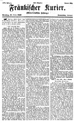 Fränkischer Kurier Donnerstag 13. Oktober 1859