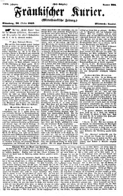 Fränkischer Kurier Mittwoch 26. Oktober 1859