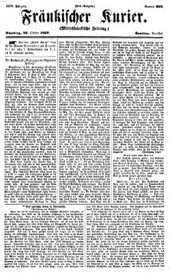 Fränkischer Kurier Samstag 29. Oktober 1859