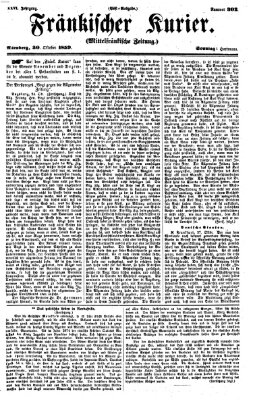 Fränkischer Kurier Sonntag 30. Oktober 1859