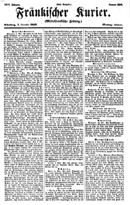 Fränkischer Kurier Montag 7. November 1859