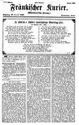 Fränkischer Kurier Donnerstag 10. November 1859