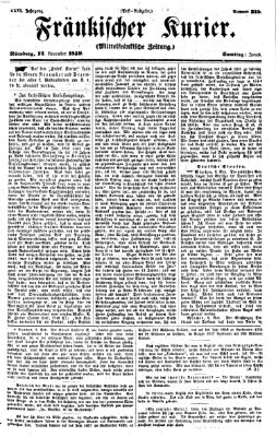 Fränkischer Kurier Samstag 12. November 1859