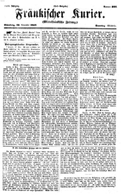 Fränkischer Kurier Samstag 19. November 1859