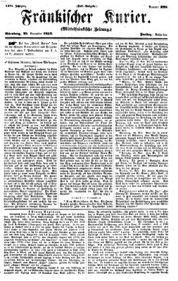 Fränkischer Kurier Freitag 25. November 1859