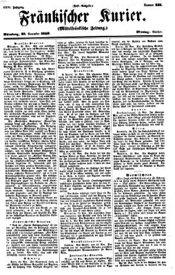 Fränkischer Kurier Montag 28. November 1859